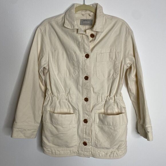 Everlane Canvas Chinchable Chore Jacket XS Bone‎ - Picture 1 of 9